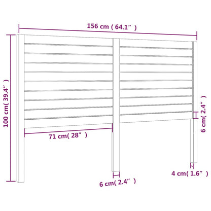Hoofdbord 56X4X00 Cm Massief Grenenhout 156 x 100 cm Naturel