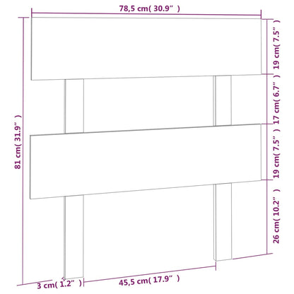 Hoofdbord 78,5X3X81 Cm Massief Grenenhout