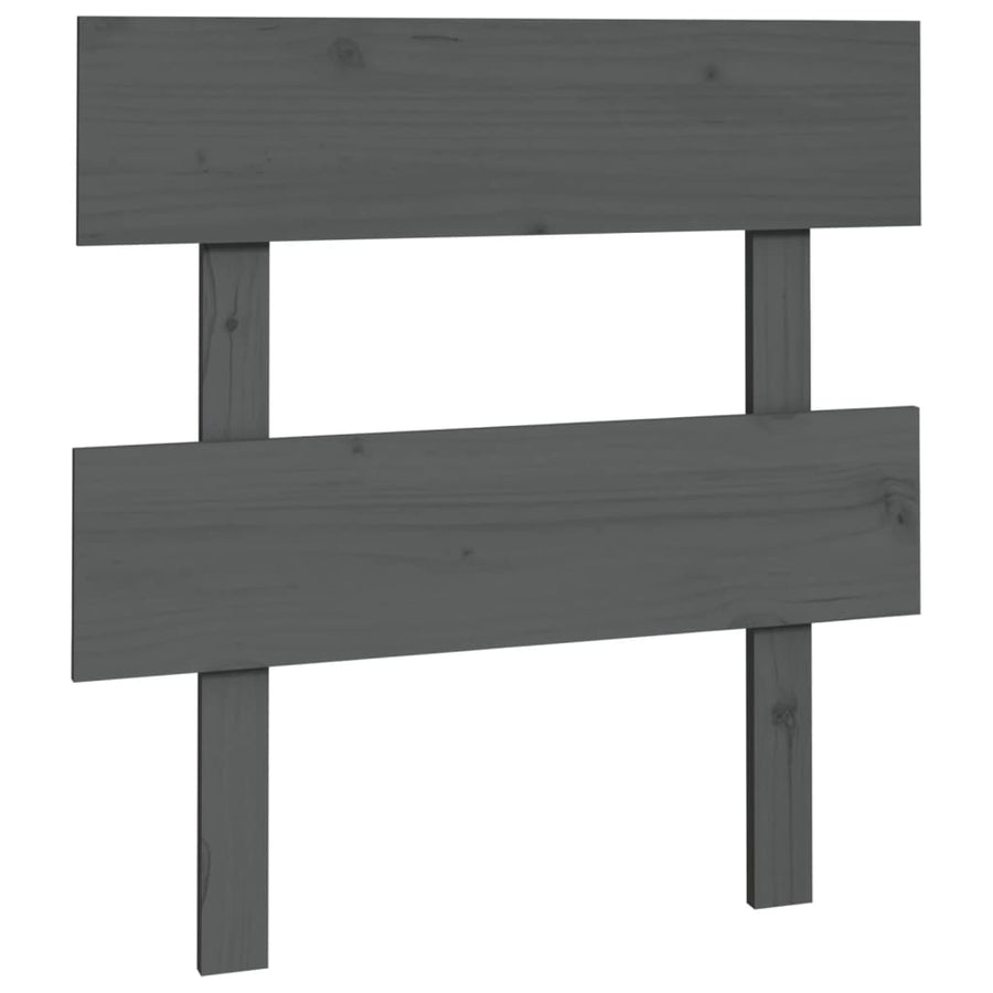 Hoofdbord 93,5X3X81 Cm Massief Grenenhout Grijs