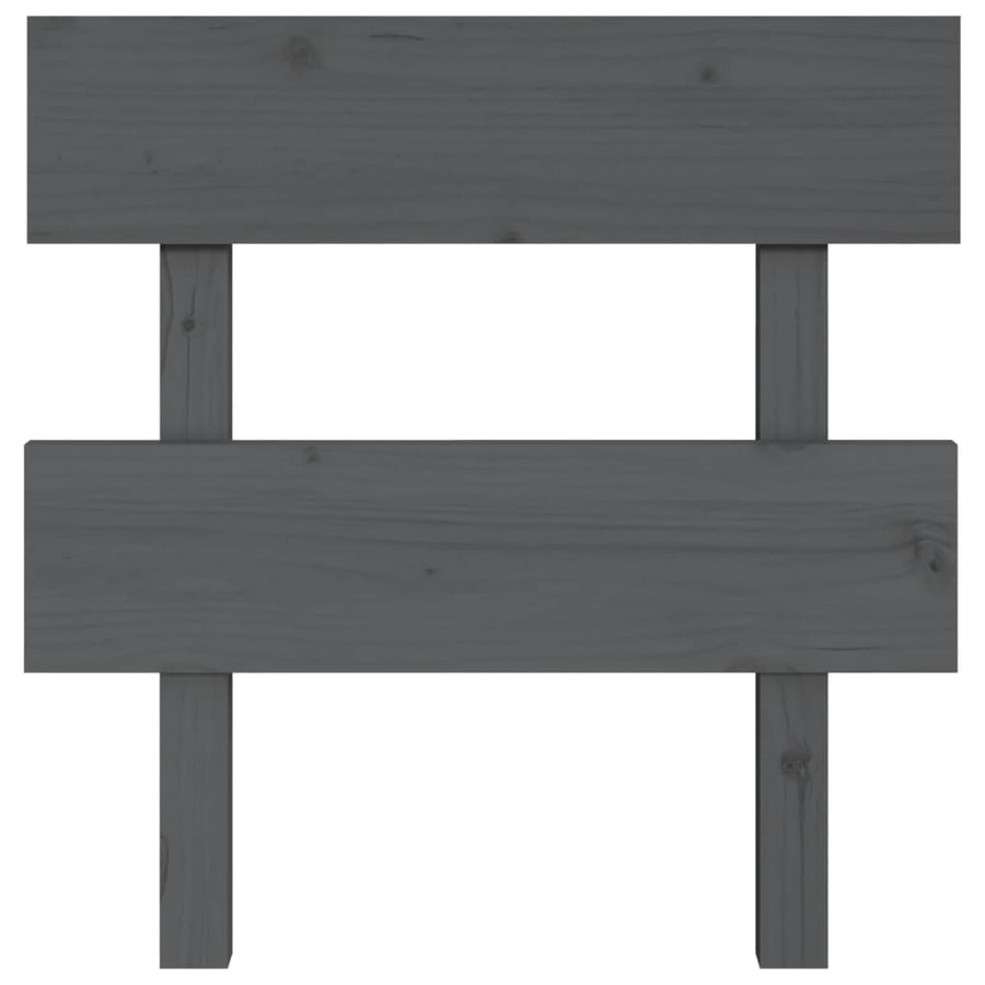 Hoofdbord 93,5X3X81 Cm Massief Grenenhout Grijs