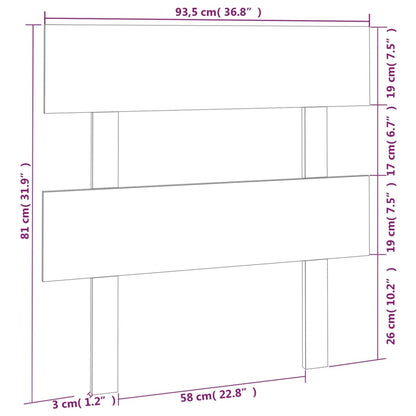 Hoofdbord 93,5X3X81 Cm Massief Grenenhout Honingbruin