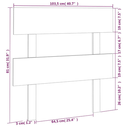 Hoofdbord 103,5X3X81 Cm Massief Grenenhout Wit