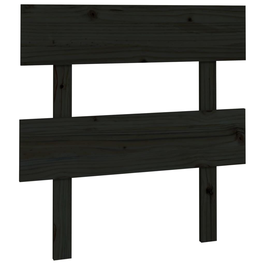 Hoofdbord 103,5X3X81 Cm Massief Grenenhout Zwart