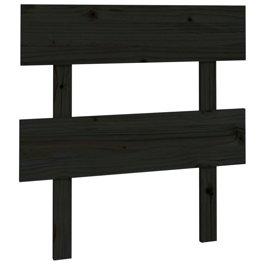 Hoofdbord 103,5X3X81 Cm Massief Grenenhout Zwart