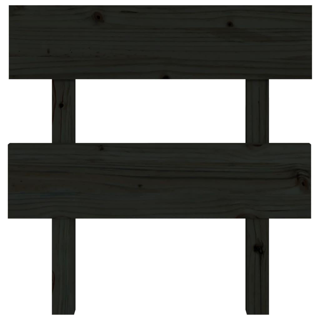 Hoofdbord 103,5X3X81 Cm Massief Grenenhout Zwart