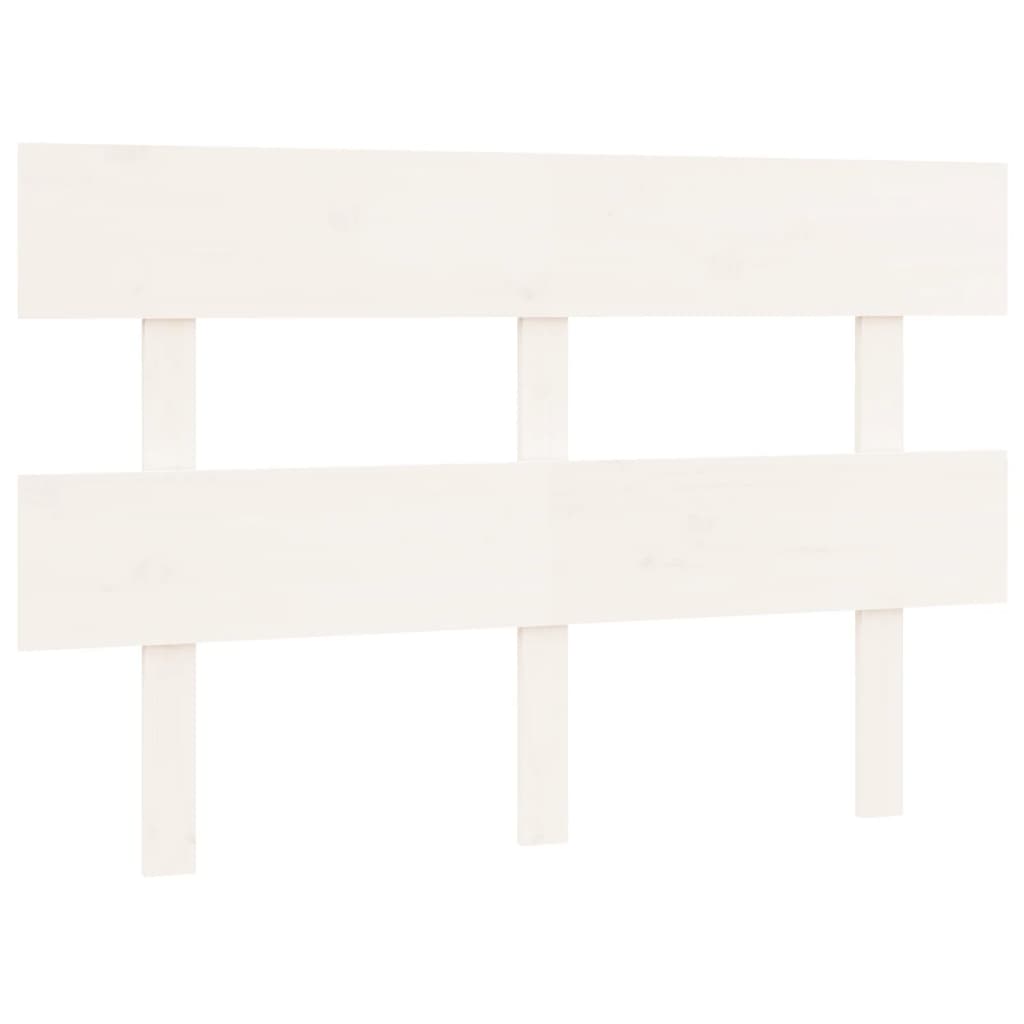 Hoofdbord 124X3X81 Cm Massief Grenenhout Wit