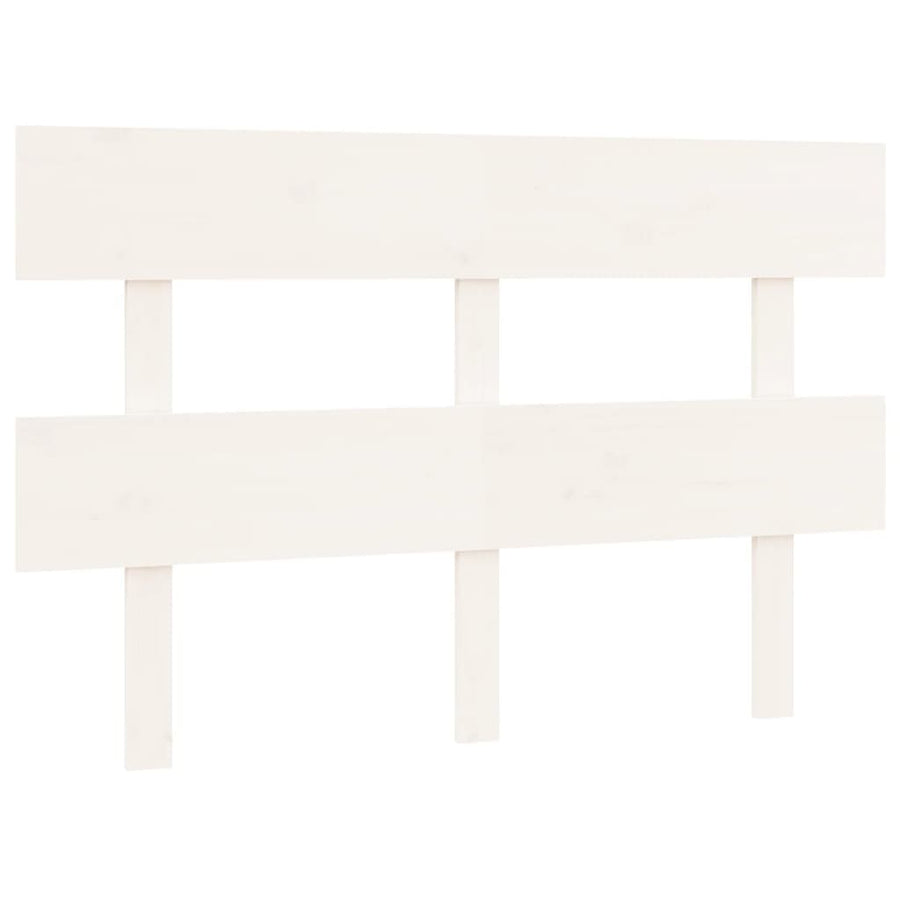 Hoofdbord 124X3X81 Cm Massief Grenenhout Wit