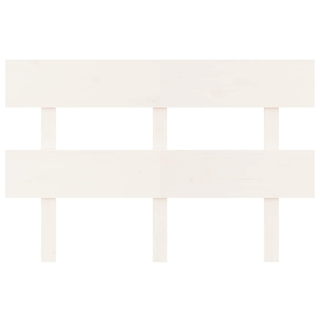 Hoofdbord 124X3X81 Cm Massief Grenenhout Wit