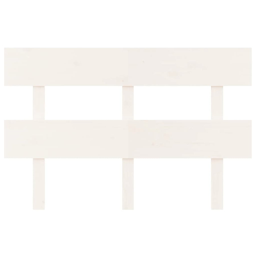 Hoofdbord 124X3X81 Cm Massief Grenenhout Wit