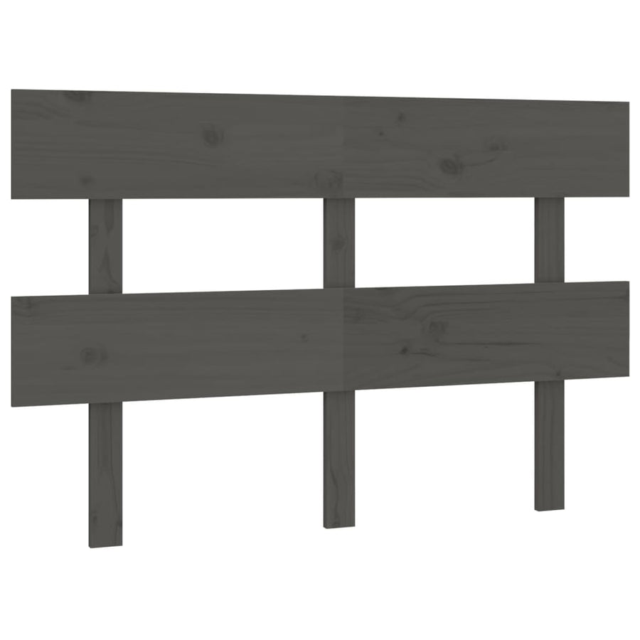 Hoofdbord 124X3X81 Cm Massief Grenenhout Grijs