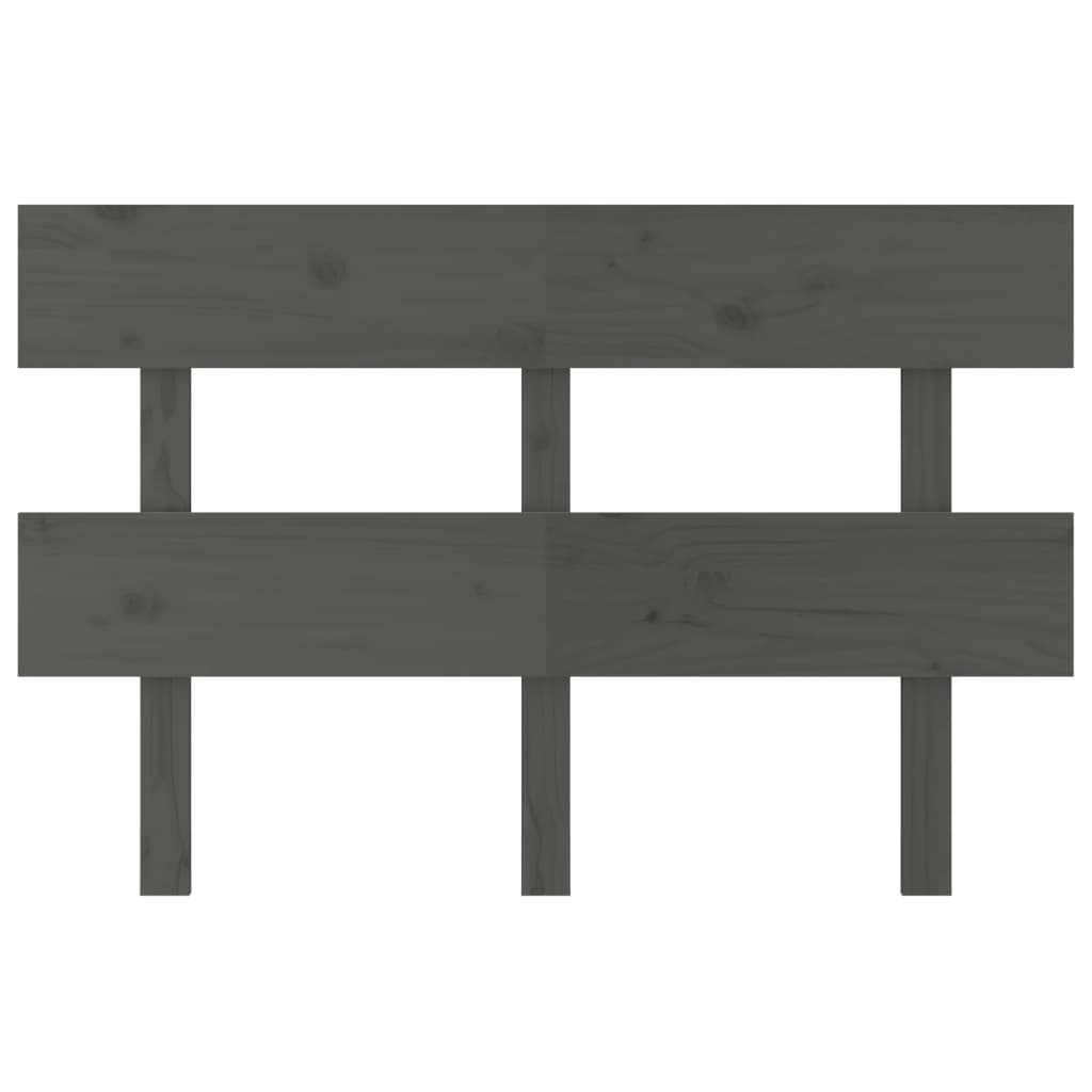 Hoofdbord 124X3X81 Cm Massief Grenenhout Grijs
