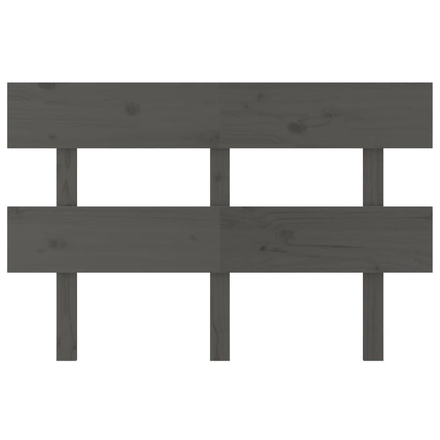 Hoofdbord 124X3X81 Cm Massief Grenenhout Grijs