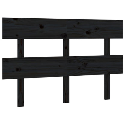 Hoofdbord 124X3X81 Cm Massief Grenenhout Zwart