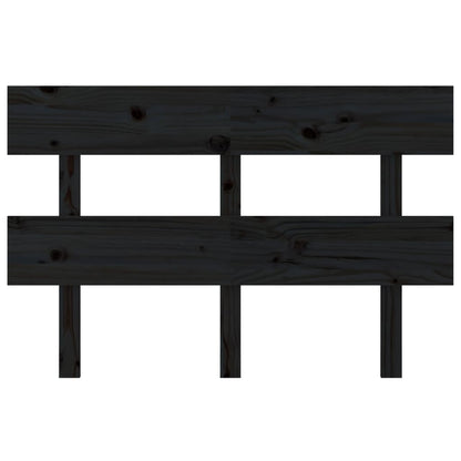 Hoofdbord 124X3X81 Cm Massief Grenenhout Zwart