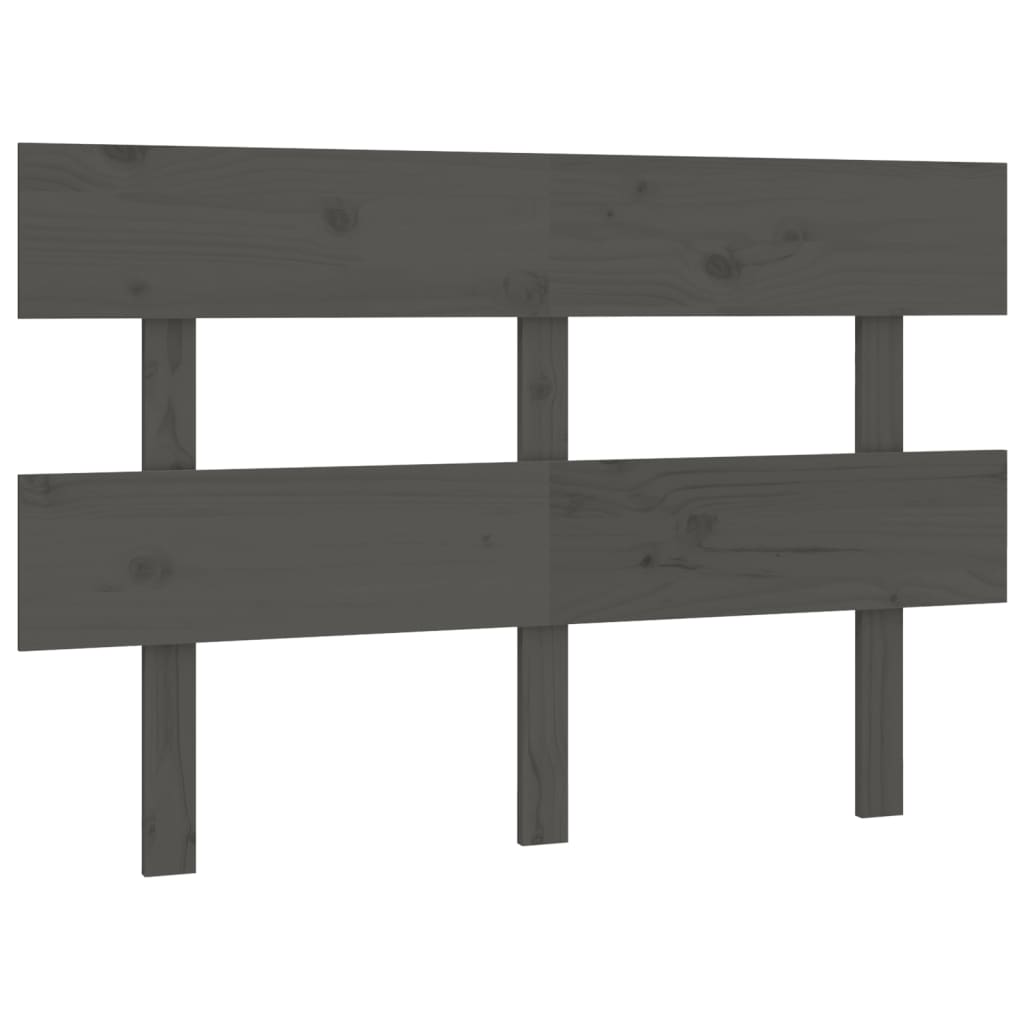 Hoofdbord 138X3X81 Cm Massief Grenenhout Grijs