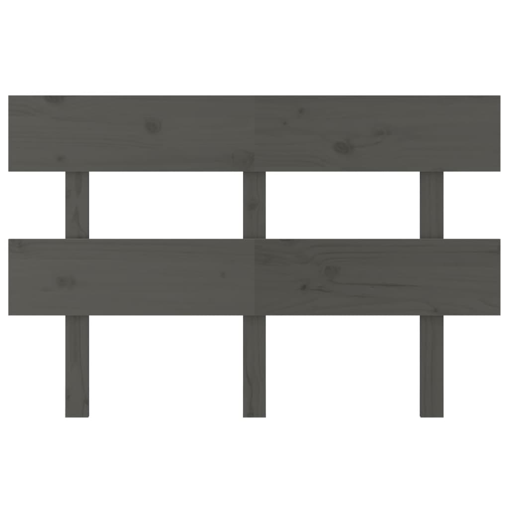 Hoofdbord 138X3X81 Cm Massief Grenenhout Grijs