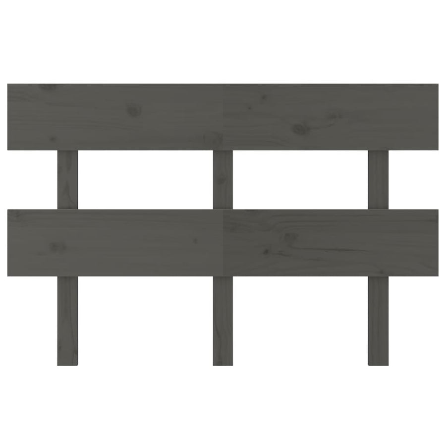 Hoofdbord 138X3X81 Cm Massief Grenenhout Grijs