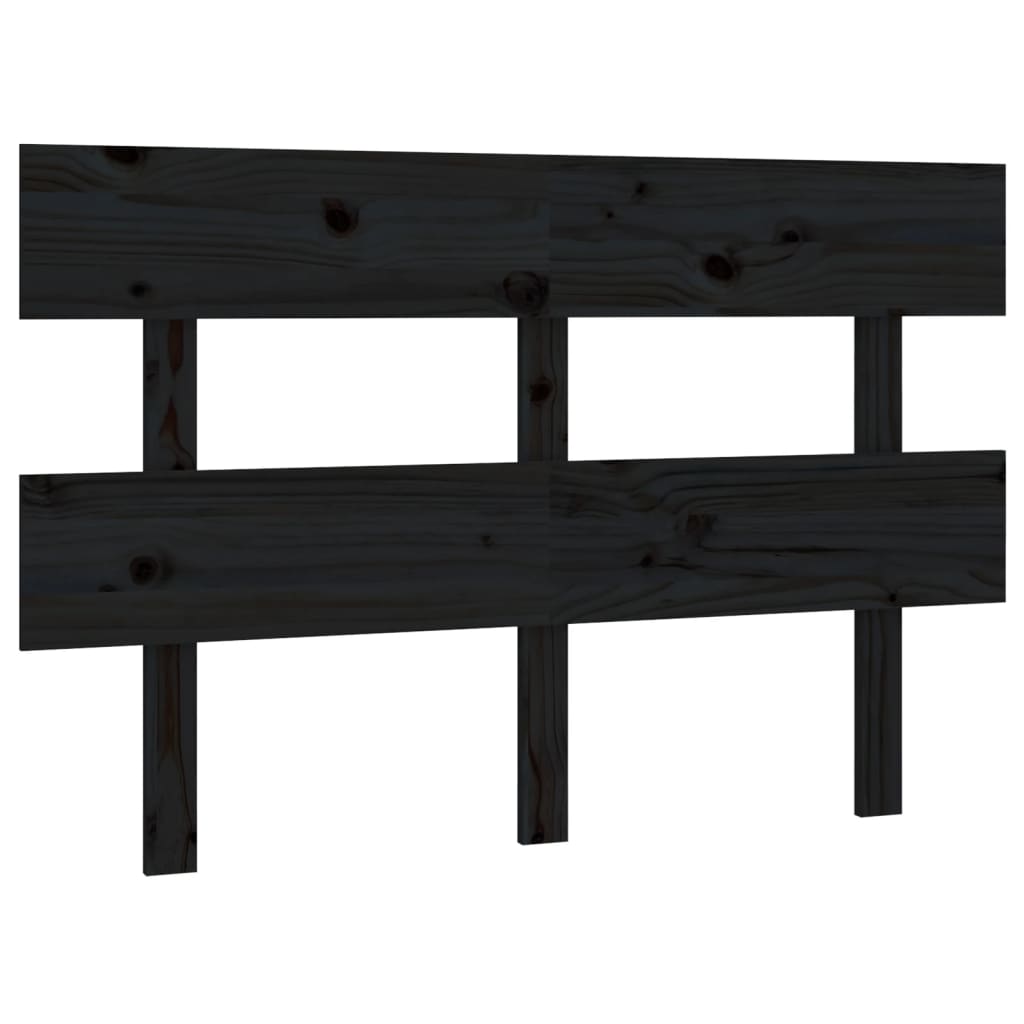 Hoofdbord 138X3X81 Cm Massief Grenenhout Zwart