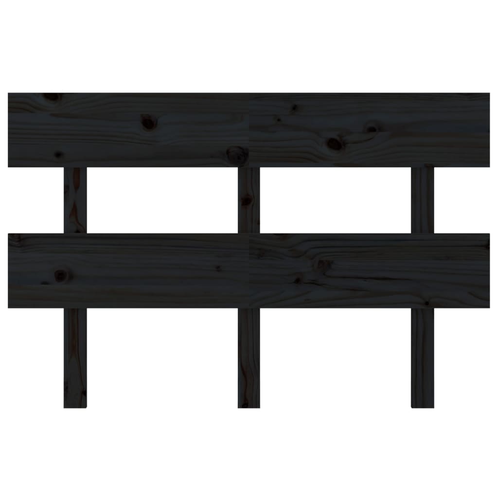Hoofdbord 138X3X81 Cm Massief Grenenhout Zwart