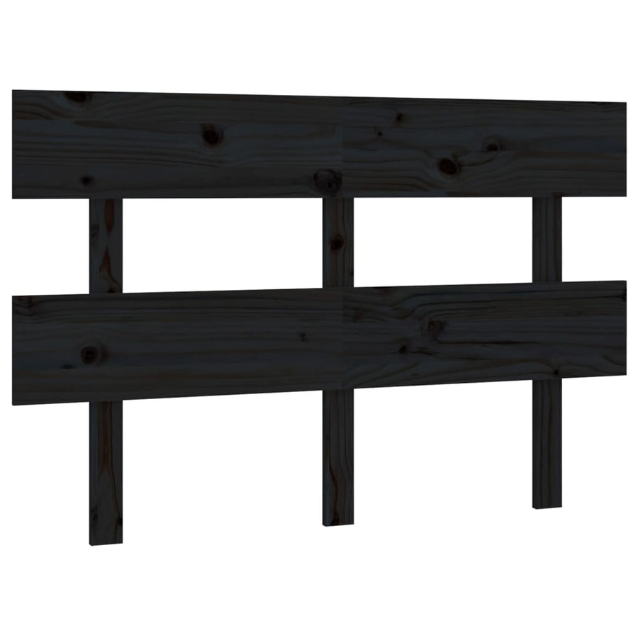 Hoofdbord 144X3X81 Cm Massief Grenenhout Zwart