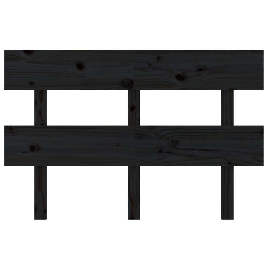 Hoofdbord 144X3X81 Cm Massief Grenenhout Zwart