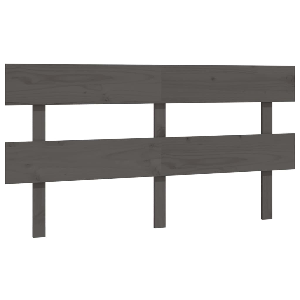 Hoofdbord 154X3X81 Cm Massief Grenenhout Grijs