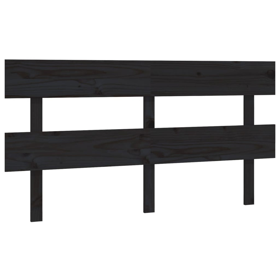 Hoofdbord 164X3X81 Cm Massief Grenenhout Zwart