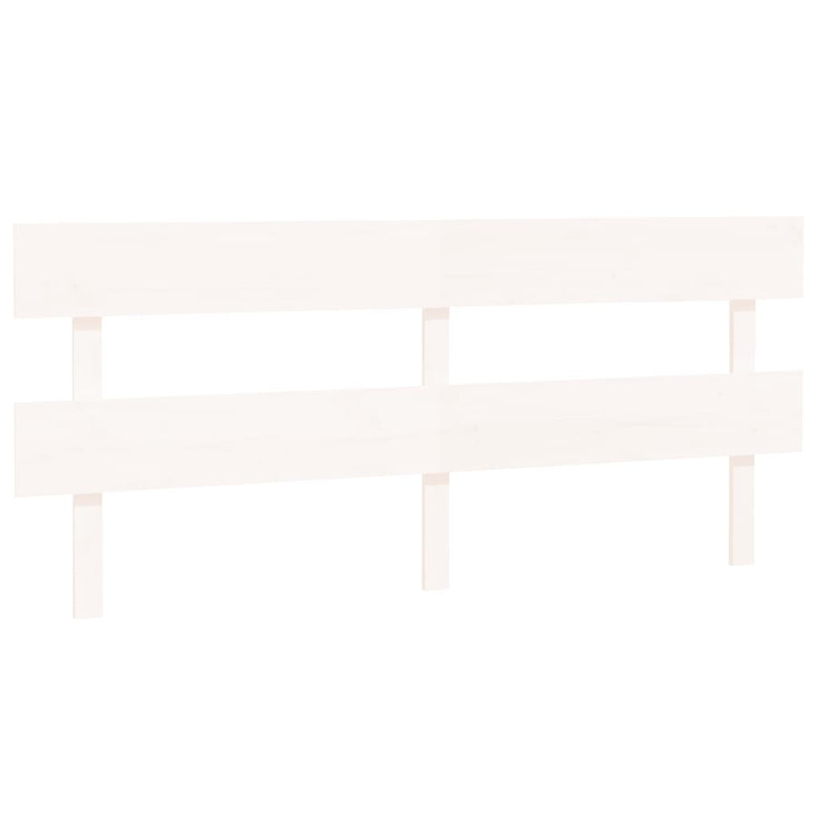 Hoofdbord 184X3X81 Cm Massief Grenenhout Wit