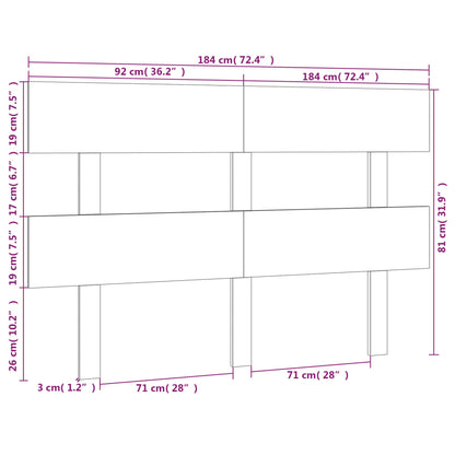 Hoofdbord 184X3X81 Cm Massief Grenenhout Honingbruin