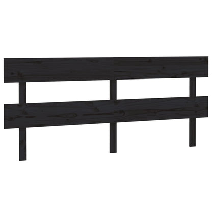 Hoofdbord 184X3X81 Cm Massief Grenenhout Zwart