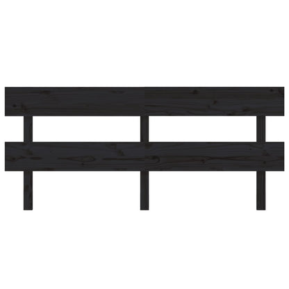 Hoofdbord 184X3X81 Cm Massief Grenenhout Zwart