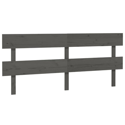 Hoofdbord 204X3X81 Cm Massief Grenenhout Grijs