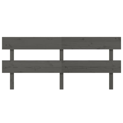 Hoofdbord 204X3X81 Cm Massief Grenenhout Grijs