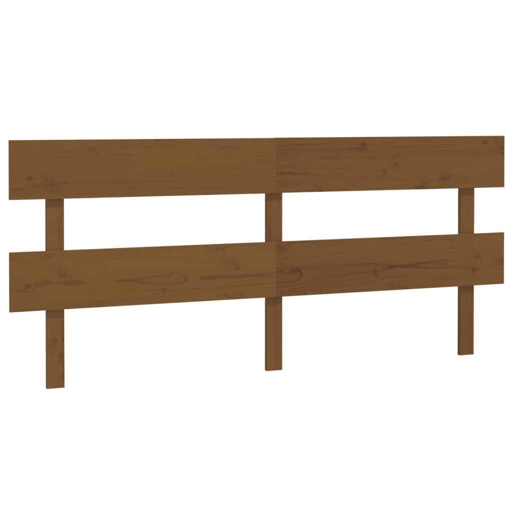 Hoofdbord 204X3X81 Cm Massief Grenenhout Honingbruin