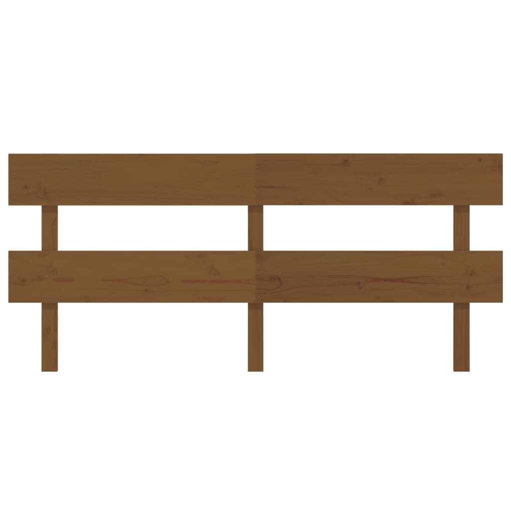 Hoofdbord 204X3X81 Cm Massief Grenenhout Honingbruin
