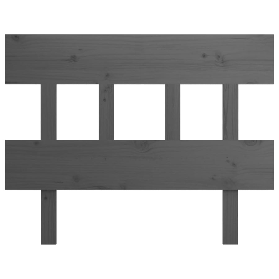 Hoofdbord 103,5X3X81 Cm Massief Grenenhout Grijs