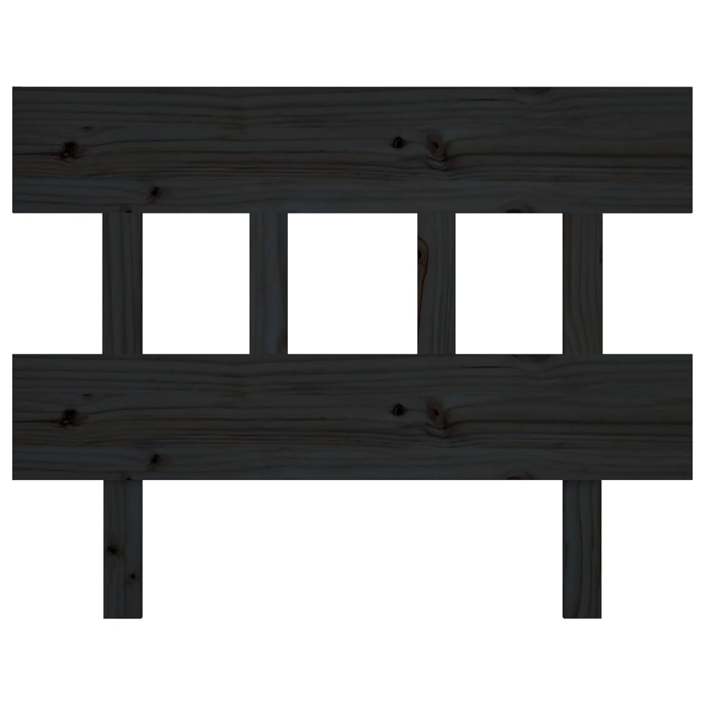 Hoofdbord 103,5X3X81 Cm Massief Grenenhout Zwart