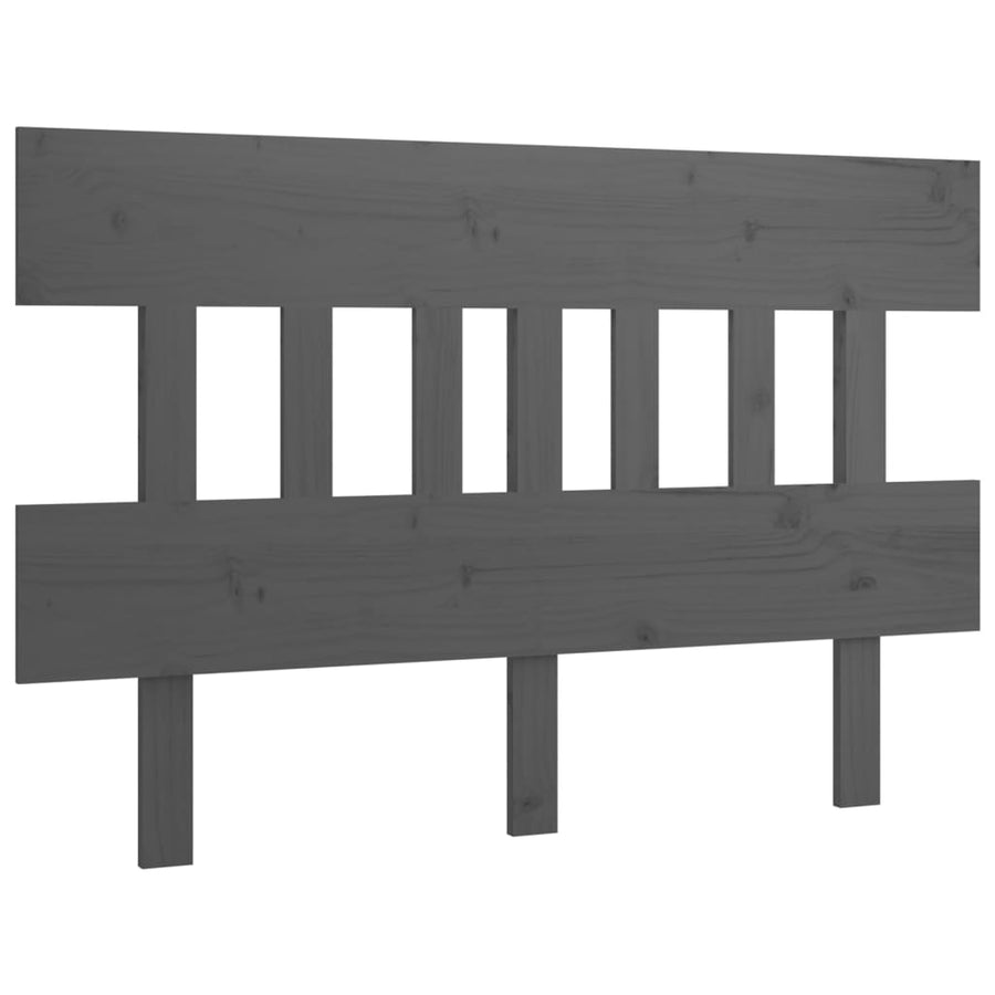 Hoofdbord 163,5X3X81 Cm Massief Grenenhout Grijs