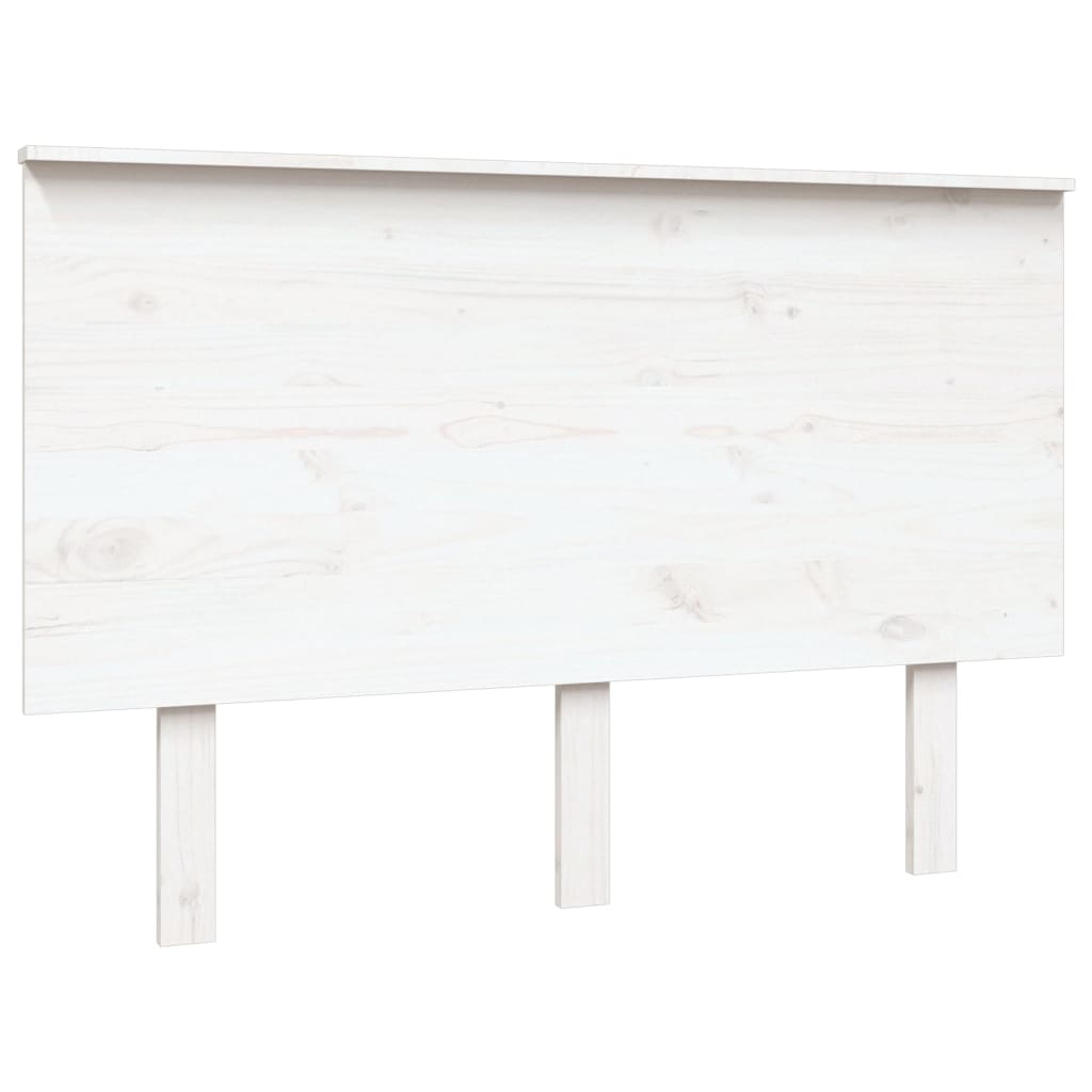 Hoofdbord 24X6X82,5 Cm Massief Grenenhout 124 x 82.5 cm Wit