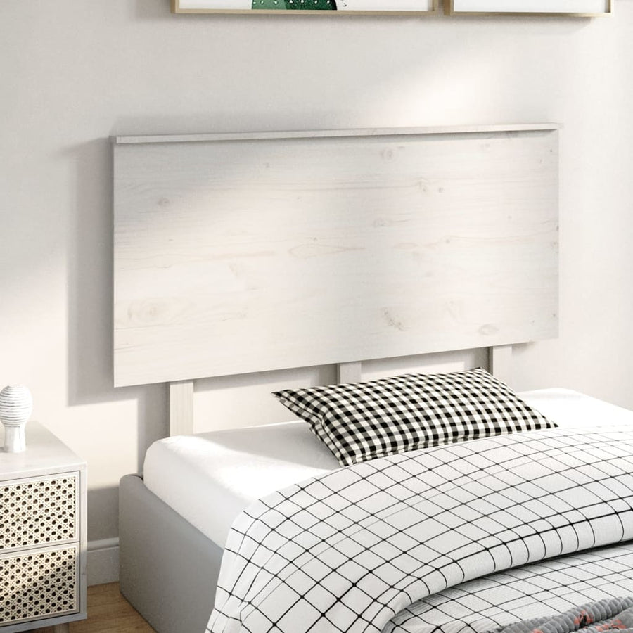 Hoofdbord 24X6X82,5 Cm Massief Grenenhout 124 x 82.5 cm Wit