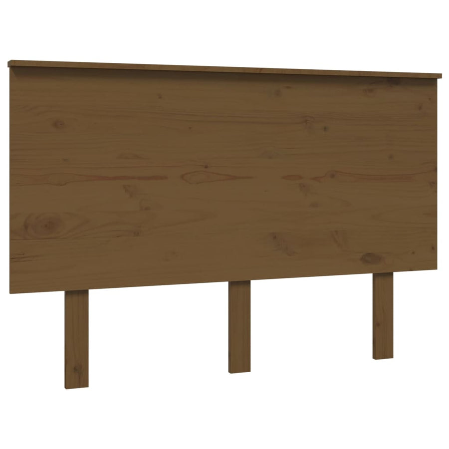 Hoofdbord 24X6X82,5 Cm Massief Grenenhout 124 x 82.5 cm Honingbruin