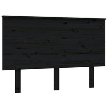Hoofdbord 24X6X82,5 Cm Massief Grenenhout 124 x 82.5 cm Zwart