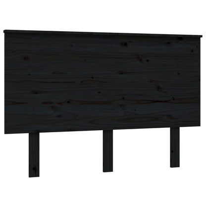 Hoofdbord 24X6X82,5 Cm Massief Grenenhout 124 x 82.5 cm Zwart