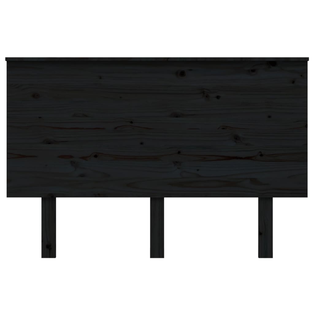 Hoofdbord 24X6X82,5 Cm Massief Grenenhout 124 x 82.5 cm Zwart