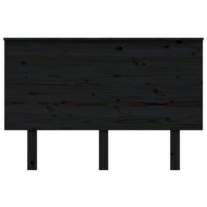 Hoofdbord 24X6X82,5 Cm Massief Grenenhout 124 x 82.5 cm Zwart