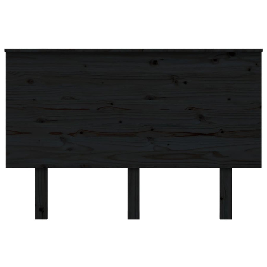 Hoofdbord 24X6X82,5 Cm Massief Grenenhout 124 x 82.5 cm Zwart