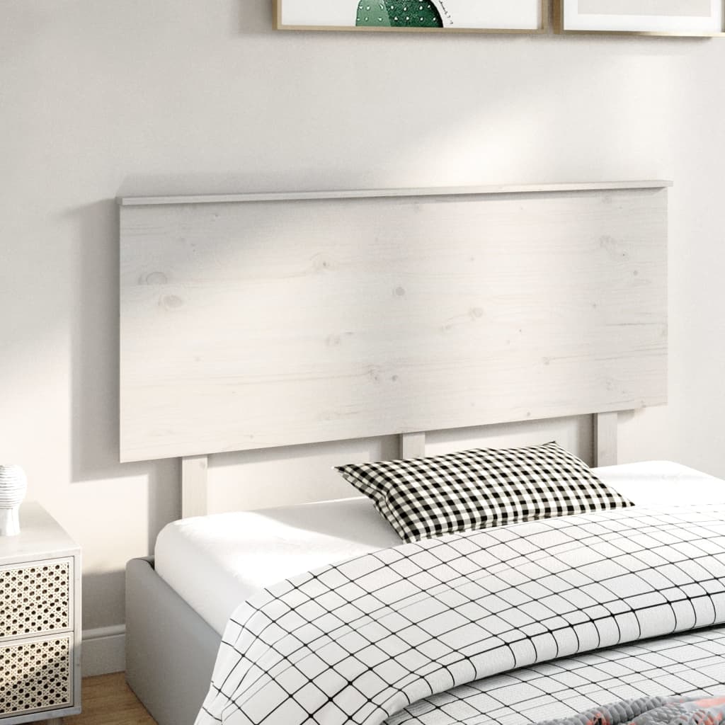 Hoofdbord 44X6X82,5 Cm Massief Grenenhout 144 x 82.5 cm Wit