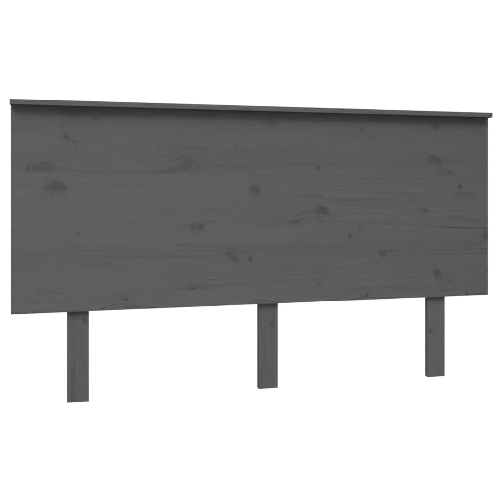 Hoofdbord 44X6X82,5 Cm Massief Grenenhout 144 x 82.5 cm Grijs