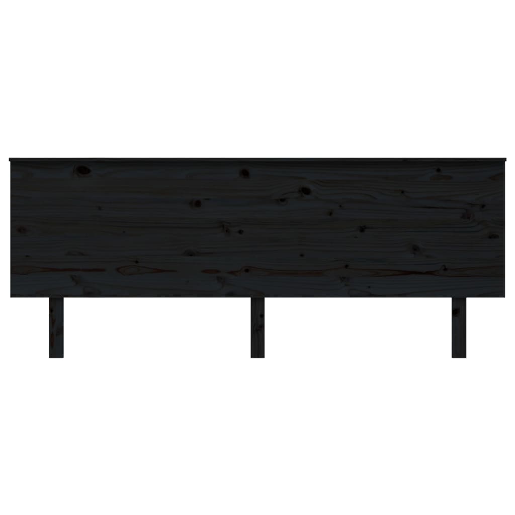Hoofdbord 204X6X82,5 Cm Massief Grenenhout 204 x 82.5 cm Zwart