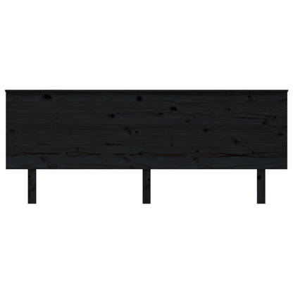 Hoofdbord 204X6X82,5 Cm Massief Grenenhout 204 x 82.5 cm Zwart